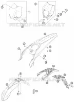 PLASTIQUES pour KTM 250 EXC de 2013