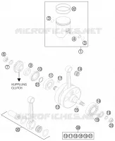 VILEBREQUIN / PISTON pour KTM 250 EXC de 2013