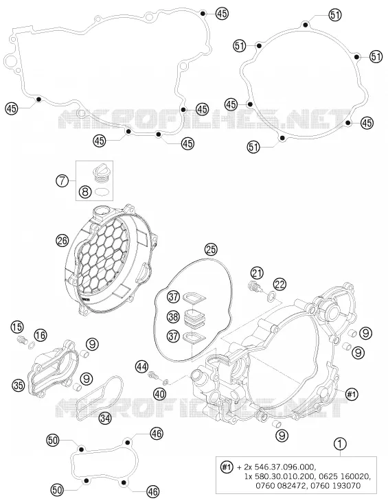 CARTER EMBRAYAGE KTM MOTO 250 2010 EXC  250 EXC