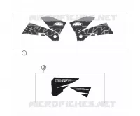 AUTOCOLLANTS pour KTM 250 EXC de 2007