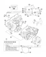 CARTER MOTEUR pour KTM 250 EXC de 2007