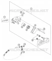 ETRIER DE FREIN AR pour KTM 250 EXC de 2007