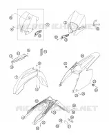 PLASTIQUES pour KTM 250 EXC de 2007
