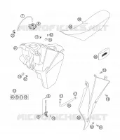 RESERVOIR / SELLE pour KTM 250 EXC de 2007