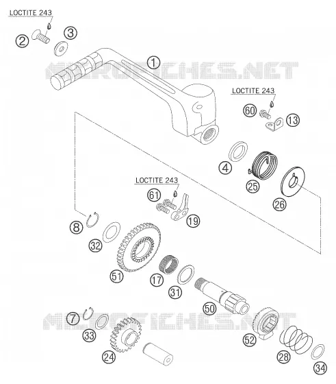 KICK KTM MOTO 250 2004 EXC  250 EXC