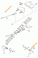 PHARE / FEU ARRIERE pour KTM 250 EXC de 2001