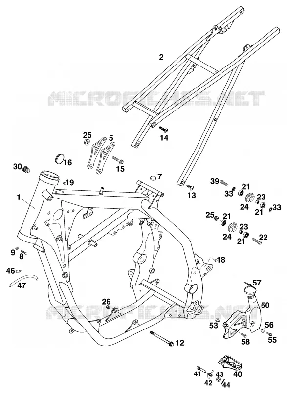 CADRE KTM MOTO 250 2000 EXC  250 EXC