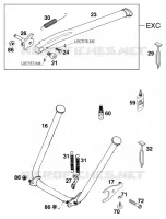 BEQUILLE LATERALE / CENTRALE pour KTM 250 EXC 12LT de 1999