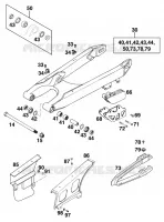 BRAS OSCILLANT  pour KTM 250 EXC 12LT de 1999
