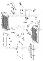 CIRCUIT DE REFROIDISSEMENT pour KTM 250 EXC 12LT de 1999