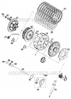 EMBRAYAGE pour KTM 250 EXC 12LT de 1999