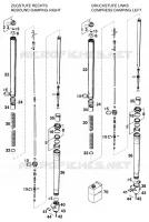 FOURCHE (PIECES) pour KTM 250 EXC 12LT de 1999