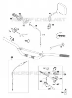 GUIDON / COMMANDES pour KTM 250 EXC 12LT de 1999