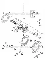 ROUE ARRIERE pour KTM 250 EXC 12LT de 1999