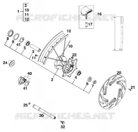 ROUE AVANT pour KTM 250 EXC 12LT de 1999