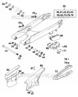 BRAS OSCILLANT  pour KTM 200 EXC JACKPINER de 1997