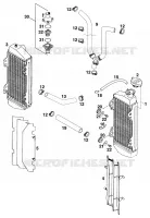 CIRCUIT DE REFROIDISSEMENT pour KTM 200 EXC JACKPINER de 1997