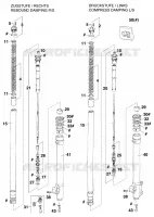 FOURCHE (PIECES) pour KTM 200 EXC JACKPINER de 1997