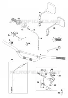 GUIDON / COMMANDES pour KTM 200 EXC JACKPINER de 1997