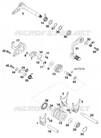MECANISME DE SELECTION DE VITESSES pour KTM 200 EXC JACKPINER de 1997