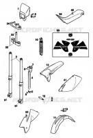 NOUVELLES PIECES pour KTM 200 EXC JACKPINER de 1997