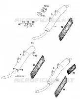 SILENCIEUX D'ECHAPPEMENT pour KTM 200 EXC JACKPINER de 1997