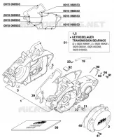 CARTER MOTEUR pour KTM 200 EXC GS 8KW de 2000