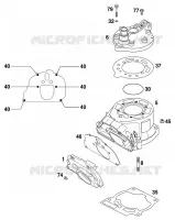 CYLINDRE pour KTM 200 EXC GS 8KW de 2000