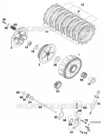 EMBRAYAGE pour KTM 200 EXC GS 8KW de 2000