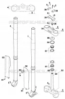 FOURCHE / T DE FOURCHE pour KTM 200 EXC GS 8KW de 2000