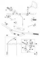 GUIDON / COMMANDES pour KTM 200 EXC GS 8KW de 2000