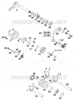 MECANISME DE SELECTION DE VITESSES pour KTM 200 EXC GS 8KW de 2000