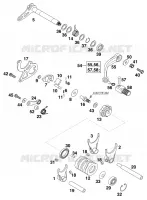 MECANISME DE SELECTION DE VITESSES pour KTM 200 EXC GS 8KW de 2000