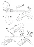 PLASTIQUES pour KTM 200 EXC GS 8KW de 2000