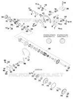 VALVE D'ECHAPPEMENT pour KTM 200 EXC GS 8KW de 2000