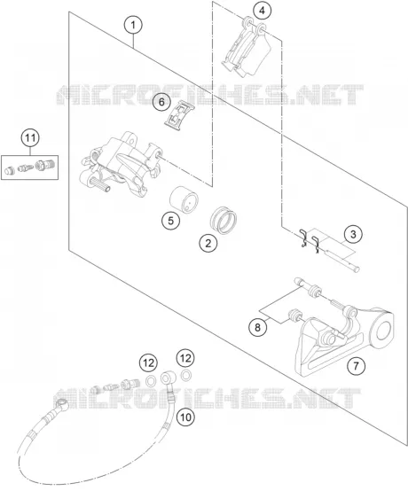 ETRIER DE FREIN AR KTM MOTO 200 2012 EXC  200 EXC