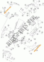 PLASTIQUES pour KTM RC 125 ORANGE de 2017