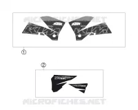 AUTOCOLLANTS pour KTM 200 EXC de 2007