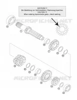 BOITE DE VITESSES   ARBRE PRIMAIRE pour KTM 200 EXC de 2007