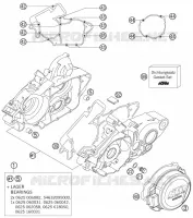 CARTER MOTEUR pour KTM 200 EXC de 2007