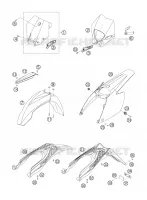 PLASTIQUES pour KTM 200 EXC de 2007