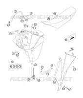 RESERVOIR / SELLE pour KTM 200 EXC de 2007