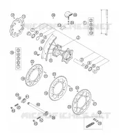 ROUE ARRIERE pour KTM 200 EXC de 2007