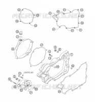 CARTER EMBRAYAGE pour KTM 200 EXC de 2006