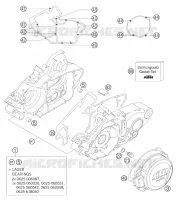 CARTER MOTEUR pour KTM 200 EXC de 2006