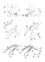 PLASTIQUES pour KTM 200 EXC de 2006