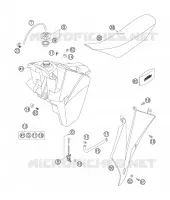 RESERVOIR / SELLE pour KTM 200 EXC de 2006