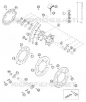 ROUE ARRIERE pour KTM 200 EXC de 2006