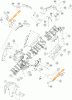 PLASTIQUES pour KTM RC 125 WHITE ABS de 2016