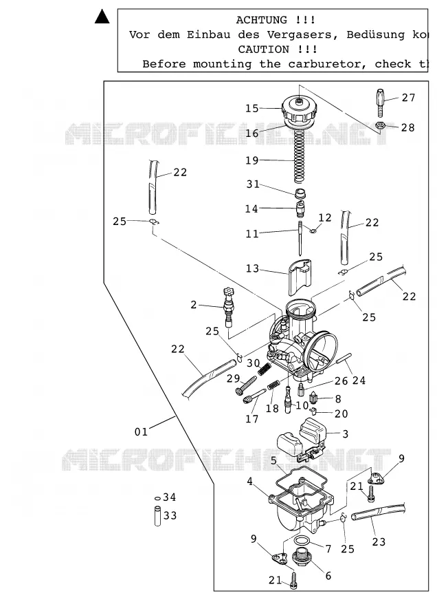 CARBURATEUR KTM MOTO 380 2001 SX  380 SX